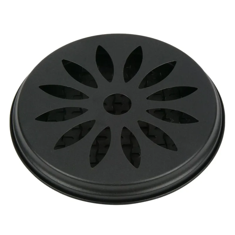 Suport metalic pentru spirala anti tantari, Negru cu model floare, Ø15x2cm