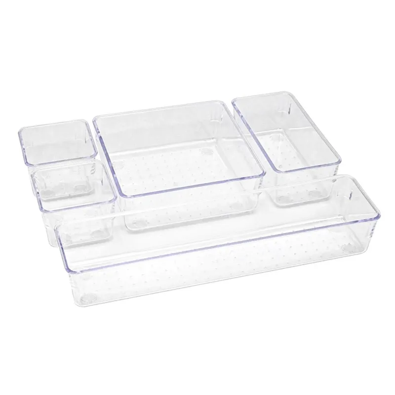 Organizator pentru sertar transparent cu 5 compartimente