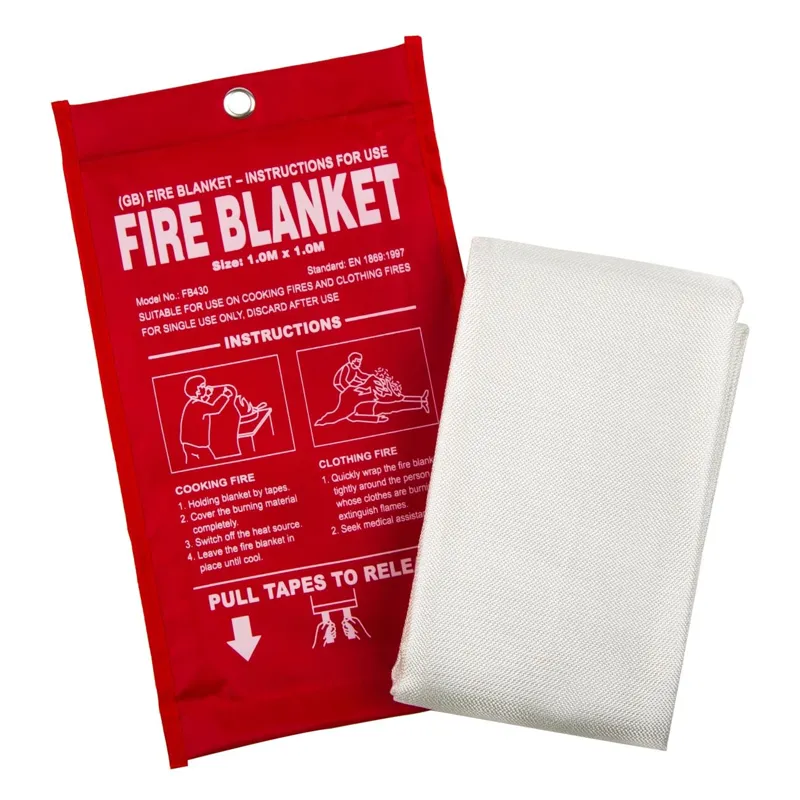 Patura anti-incendiu 1x1m din fibra de sticla, roșie
