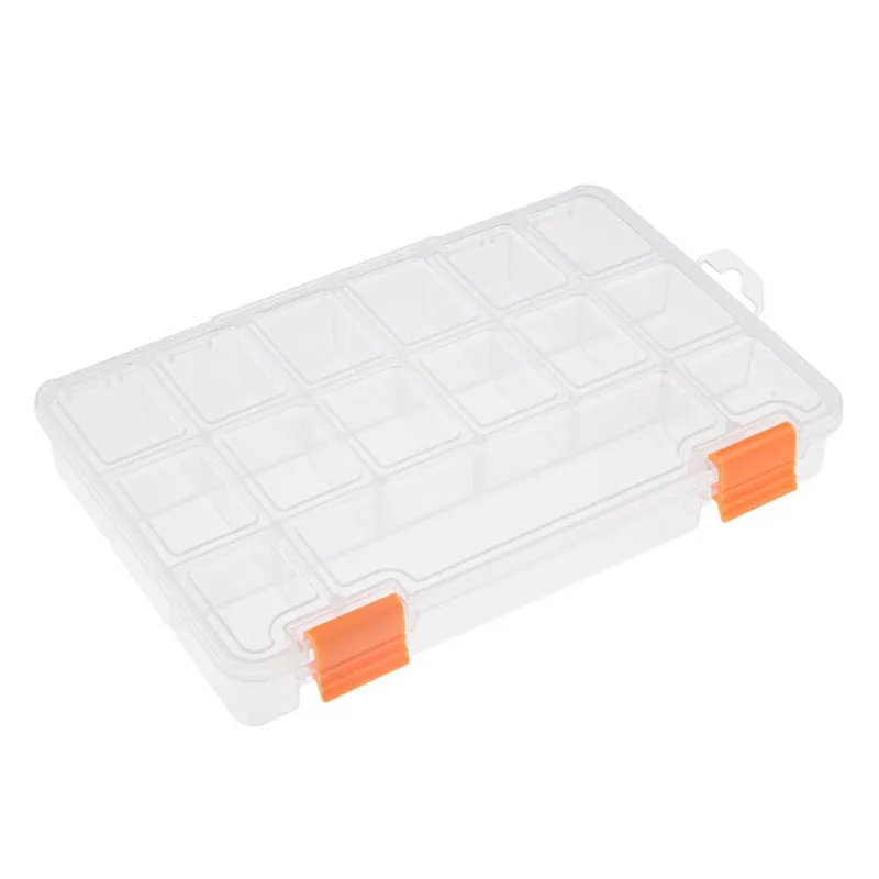 Cutie de Organizare cu 15 Compartimente, 23x15x3.3 cm, Transparentă