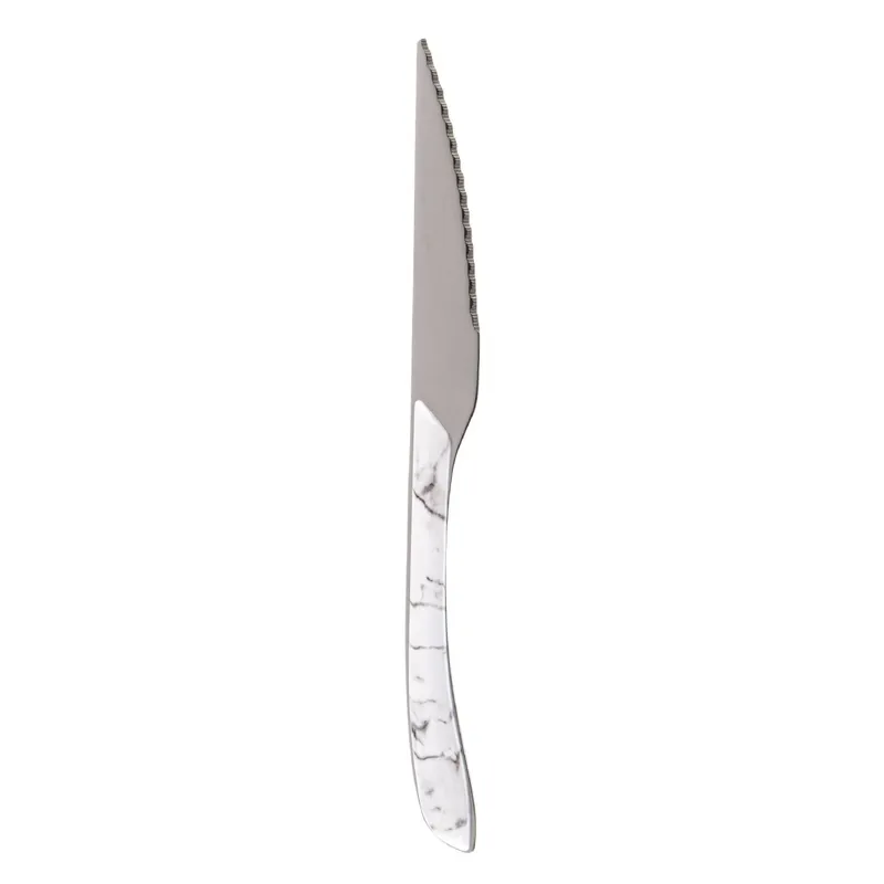 Cuțit din oțel inoxidabil cu mâner marmură, 23 cm