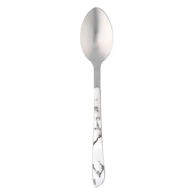 Lingură mare din otel inoxidabil cu maner marble, 21.5 cm