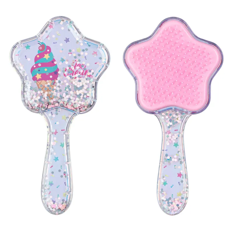 Perie Par Roz cu Glitter Inghetata pentru Copii