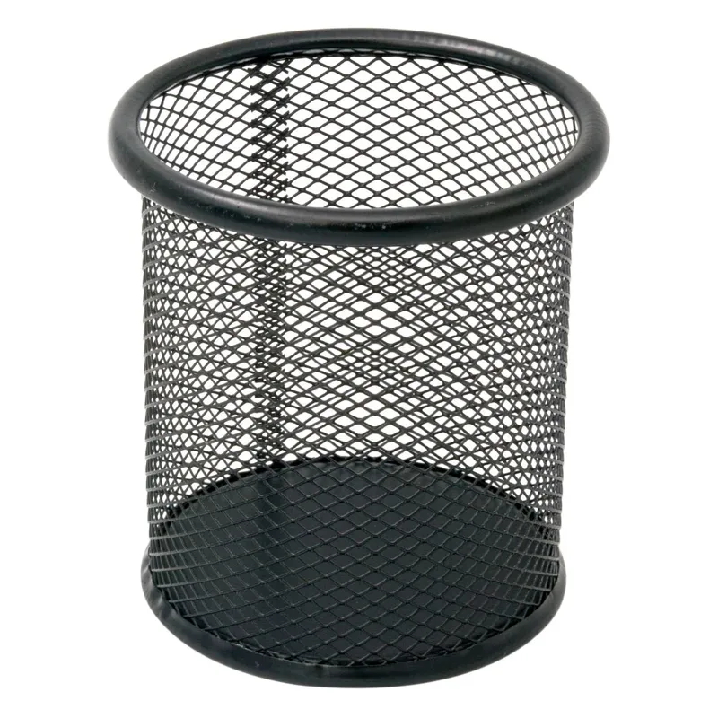 Suport Pixuri Negru din Sârmă Metalică Ø8x10cm pentru Birou