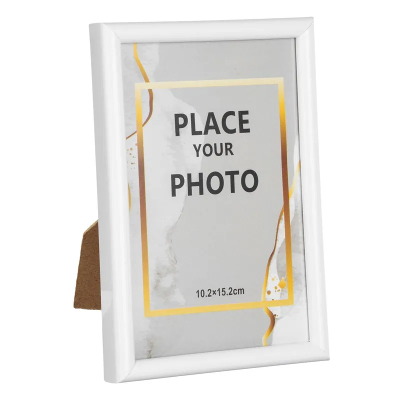 Rama foto decorativa alba, 10x15 cm, plastic