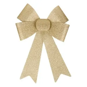 Bow Decorativ de Crăciun Aur cu Glitter pentru Decorațiuni