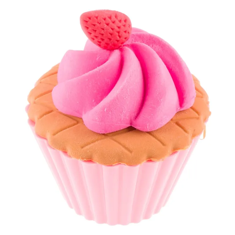 Radieră și ascuțitoare în formă de cupcake, 5x6 cm, roz