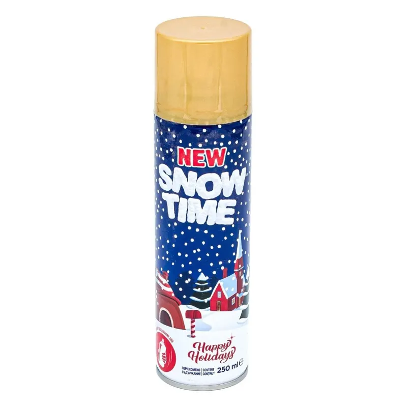 Spray decorativ Crăciun aurie pentru decorațiuni de iarnă