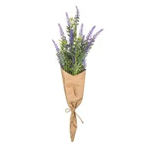 Ramură artificială mov cu flori de lavandă, 50 cm