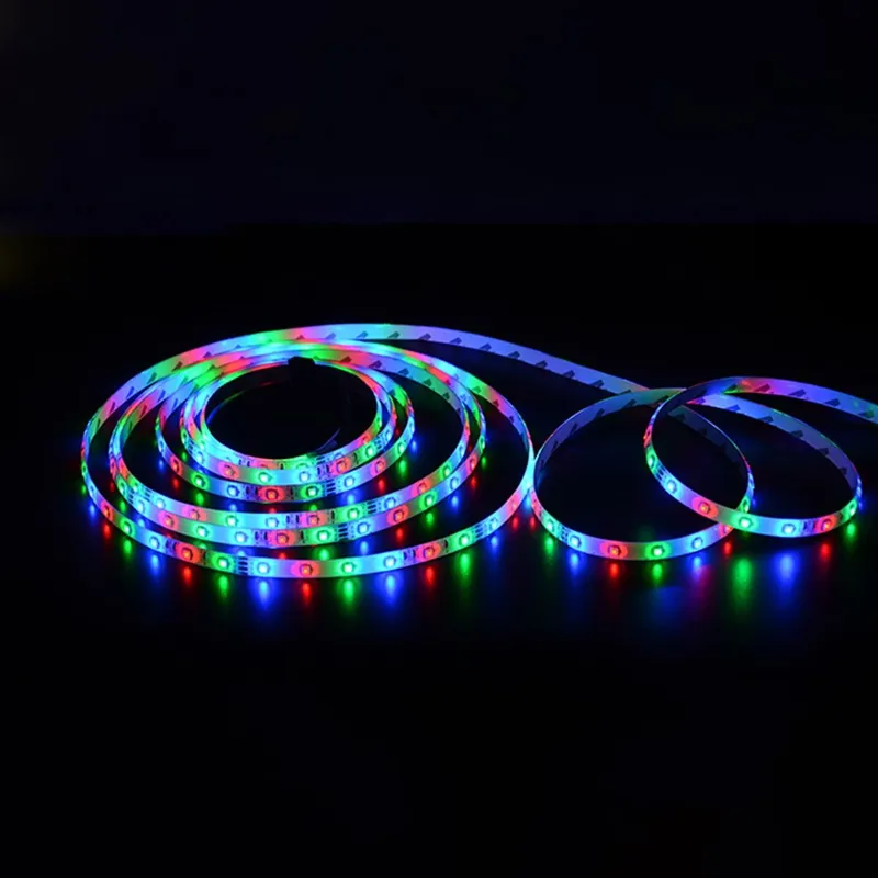 Bandă LED RGB autocolantă, 3m, cu telecomandă și lumină albă