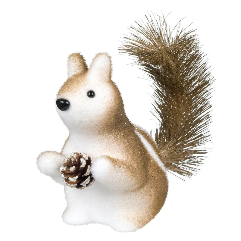 Veveriță Decorativă de Crăciun din Spumă cu Conuri 16cm – poza 2