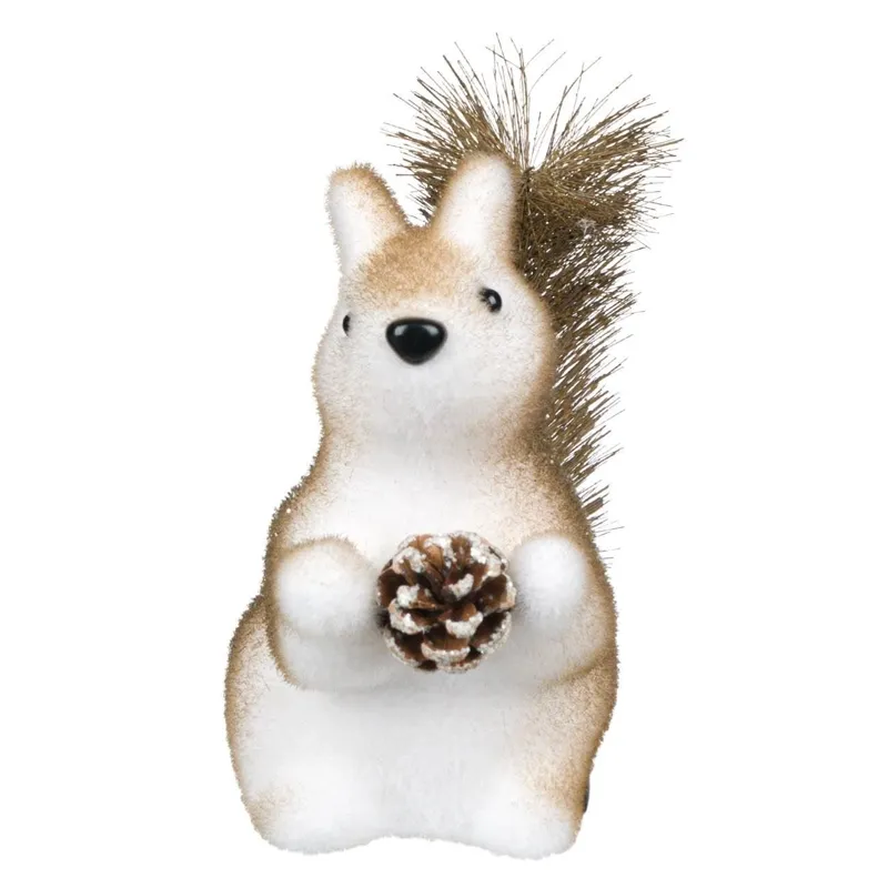 Veveriță Decorativă de Crăciun din Spumă cu Conuri 16cm – poza 3