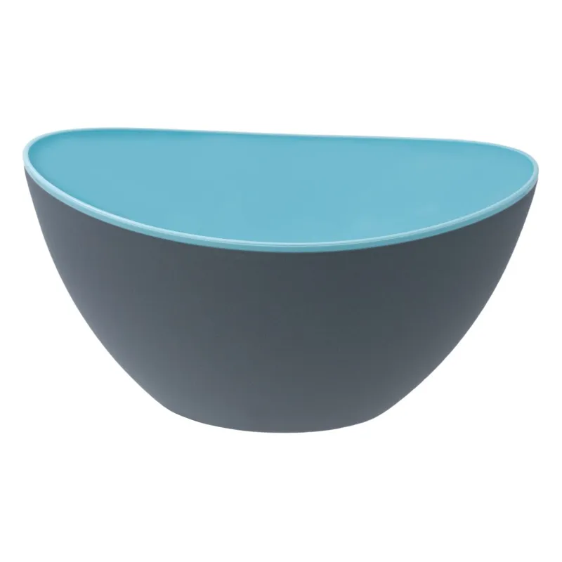 Bol Plastic în Formă de Gondolă Bicolor Turcoaz-Gri