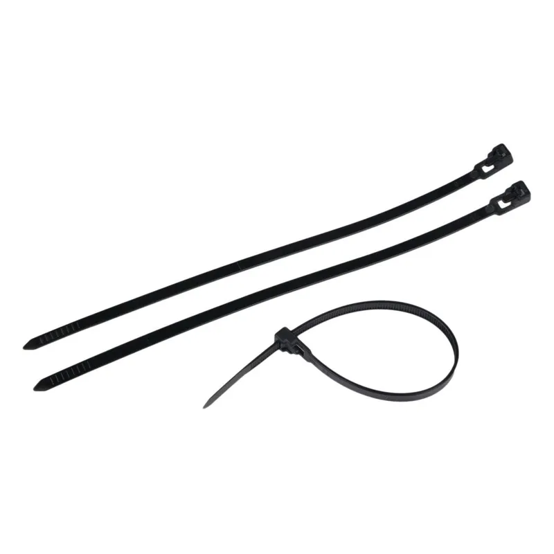 Coliere pentru Cabluri Negre Reutilizabile 20x0.48 cm, Set 45 buc