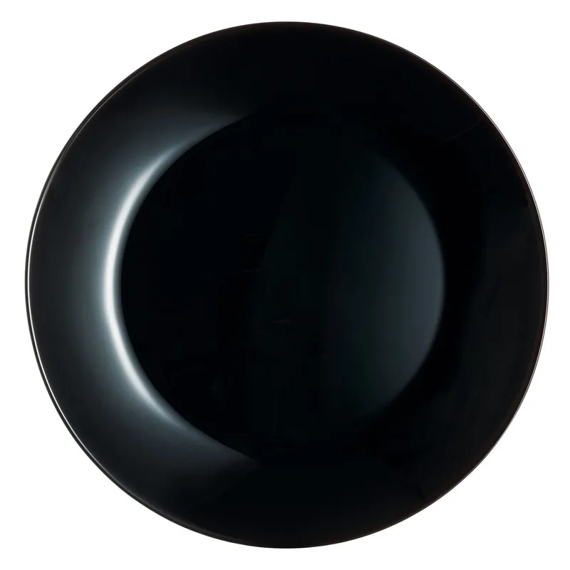 Farfurie întinsă din opal neagră Ø25 cm pentru servire elegantă