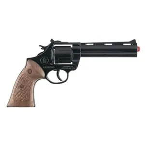 Jucărie Pistol Magnum Metal cu Mâner de Lemn
