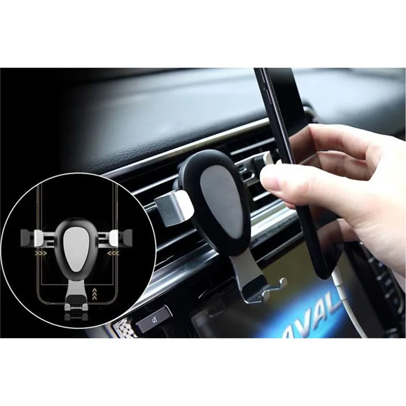 Suport telefon auto cu închidere automată pe grila de ventilație