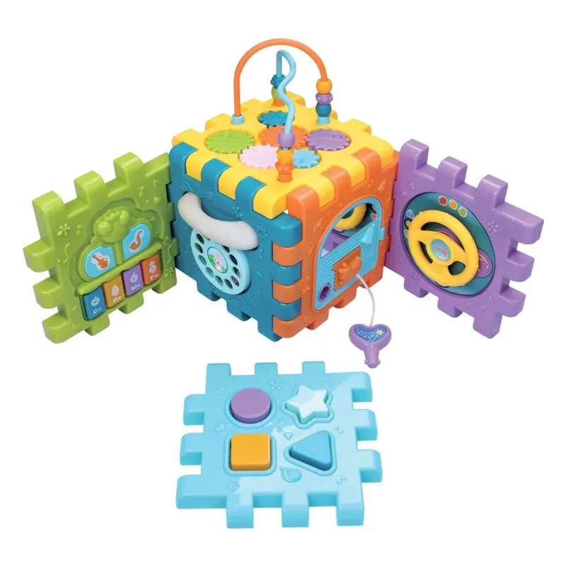 Cub cu activități educative, Multicolor, Plastic