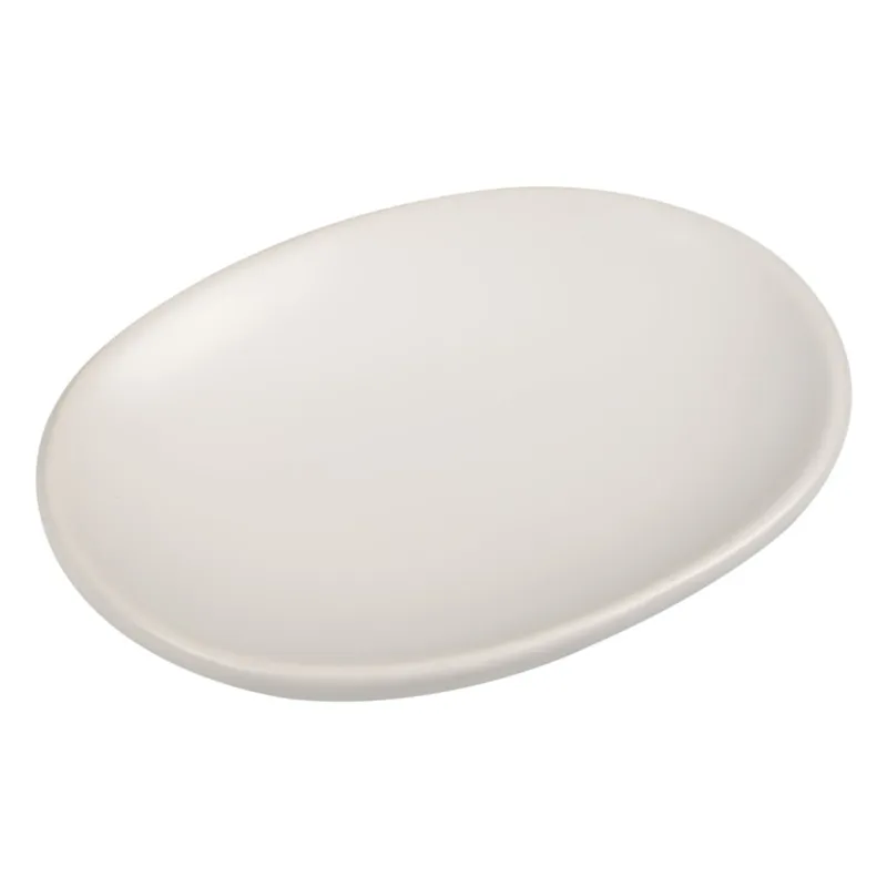 Suport Săpun Ceramic Oval Ecru pentru Baie - Design Elegant