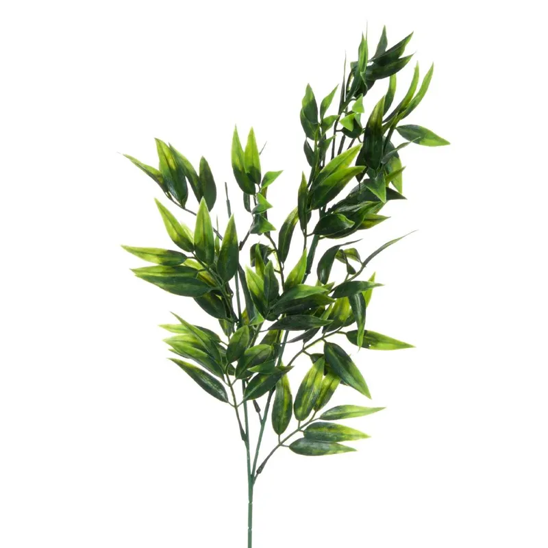 Ramură artificială de bambus verde, 74cm