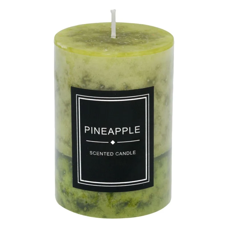 Lumanare decorativă verde lime cu aromă de ananas