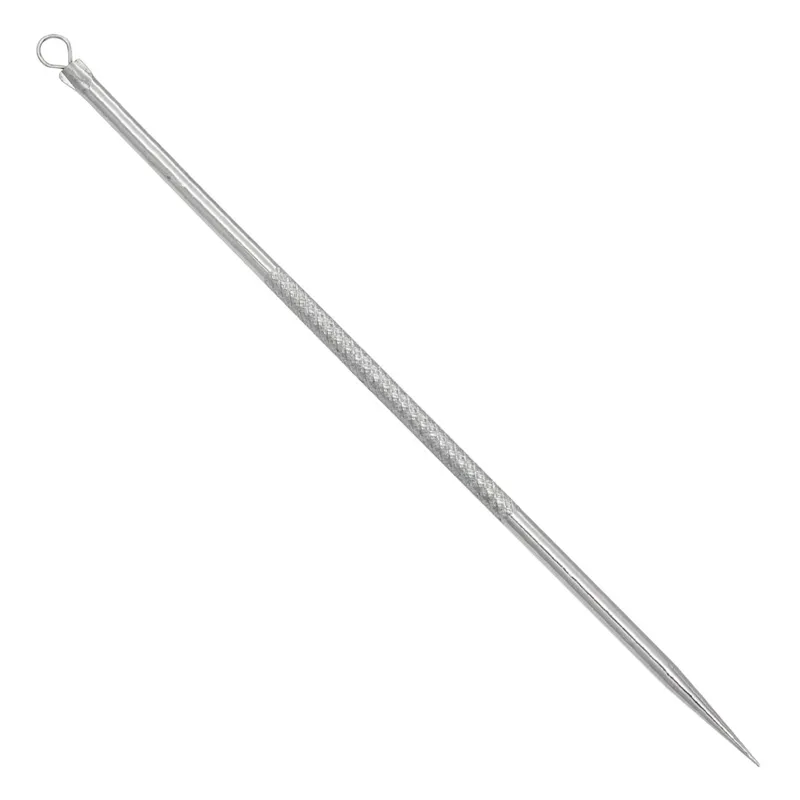 Instrument pentru îndepărtarea punctelor negre, dublu capăt, metalic, 12 cm