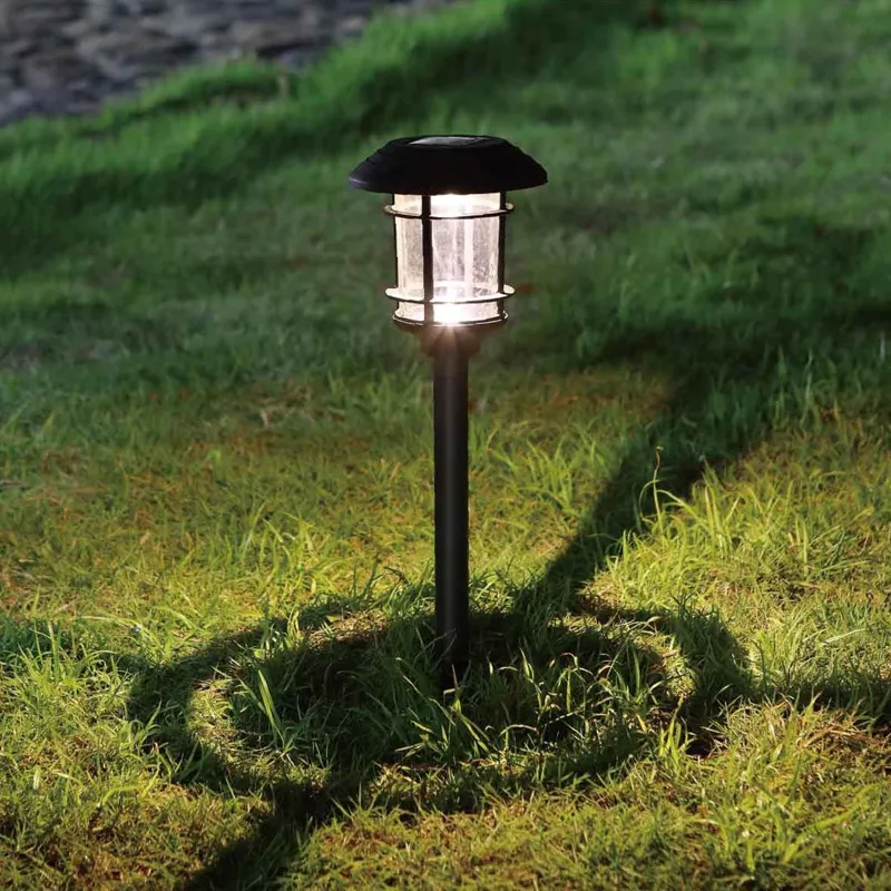Lampa Solară Neagră din Plastic cu LED Alb – Soluție Eco-Friendly