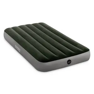 Saltea gonflabilă verde 1 persoană cu pompă integrată 0.99x1.91m