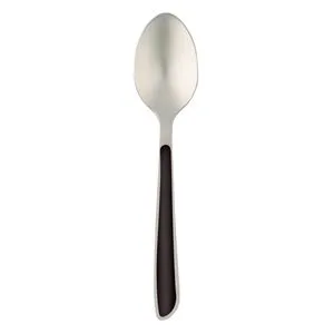 Linguriță oțel inoxidabil cu mâner negru 14 cm pentru deserturi și băuturi
