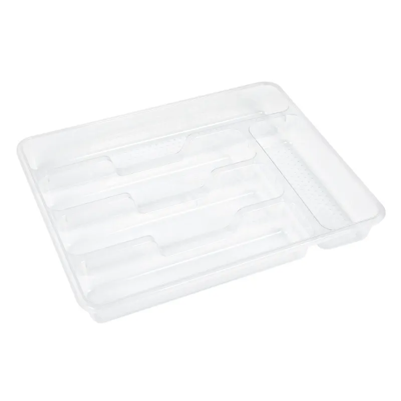 Suport Organizator Tacamuri Transparent cu 5 Compartimente
