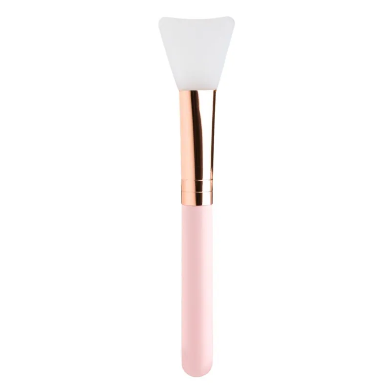 Pensulă Spatulă pentru Mască Facială, Silicon, Roz Auriu, 15 cm