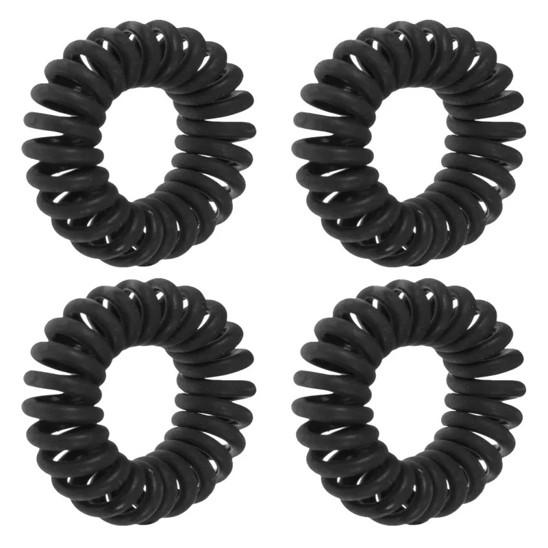 Set de Elastice pentru Par de Plastic Negru - 4 buc
