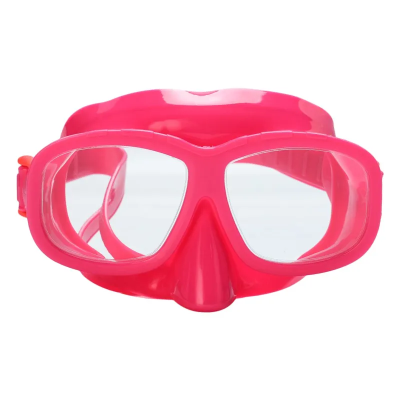 Mască de înot pentru copii, fucsia, 3-6 ani, lentile duble din policarbonat