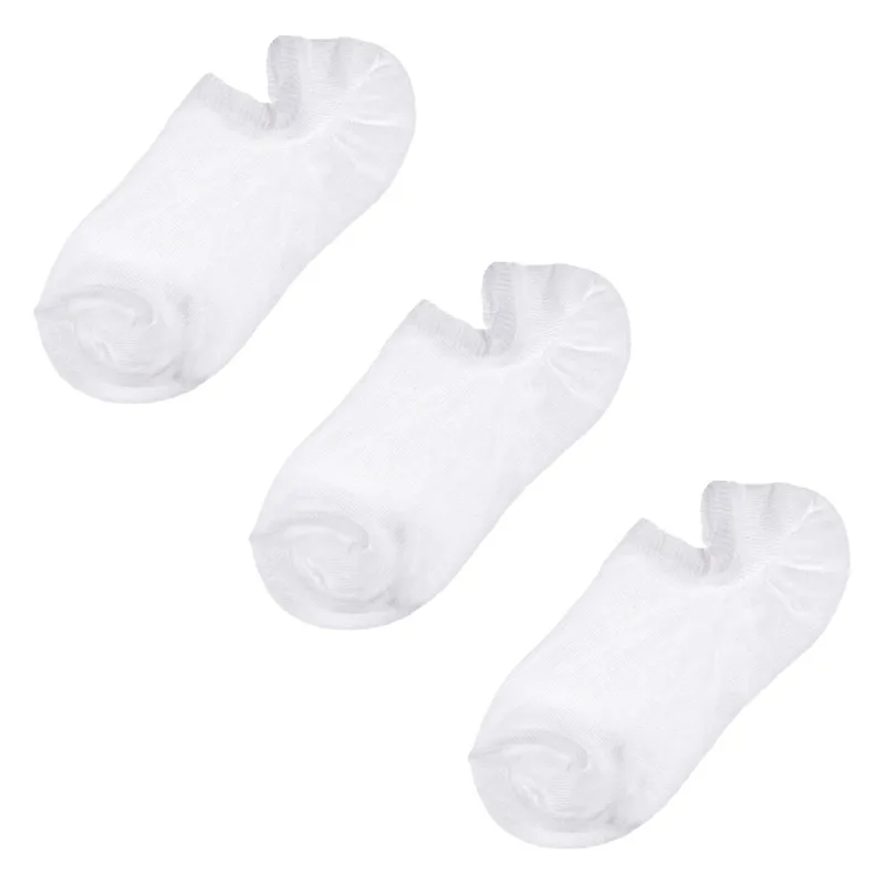 Șosete Sport Femei Invizibile Set 3 Perechi Culoare Albă