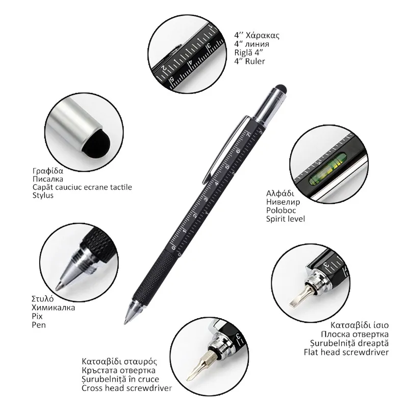 Pix multifuncțional 6 în 1, instrument versatil pentru birou și bricolaj – poza 3