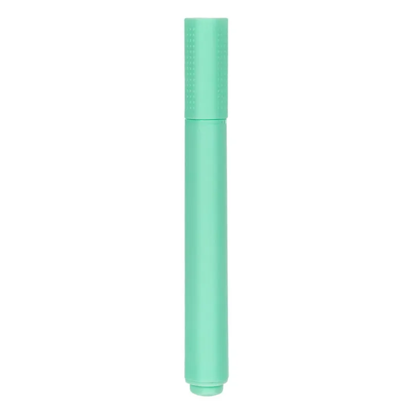 Evidențiator verde pastel cu corp triunghiular, 14 cm