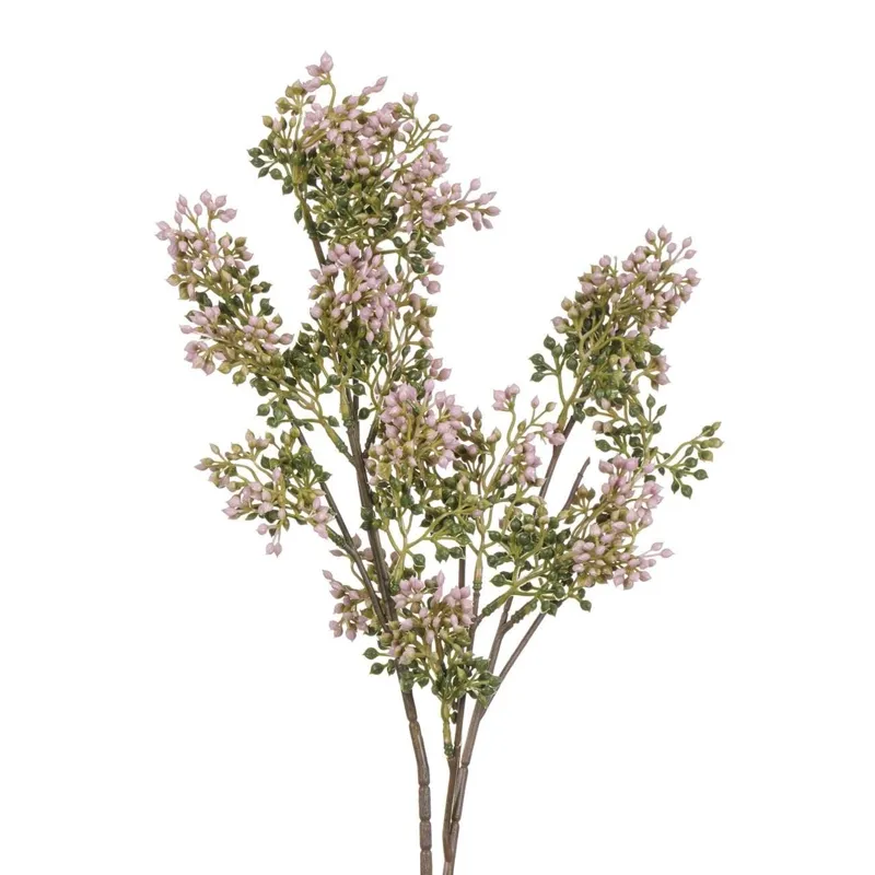 Ramură artificială cu flori roz, 74 cm