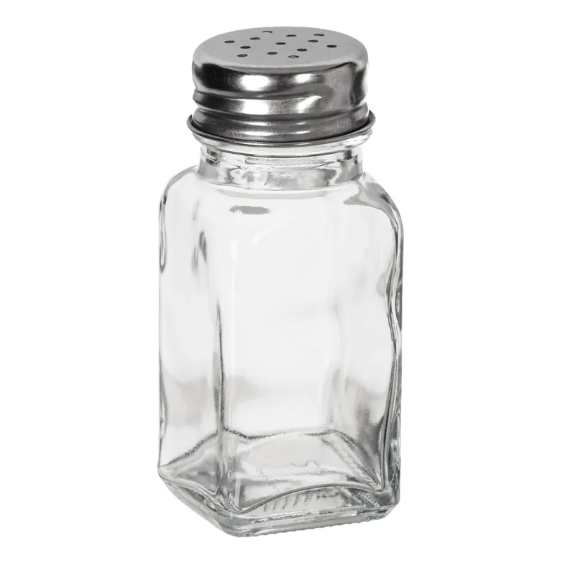 Solnită de sticlă transparentă pentru sare și condimente