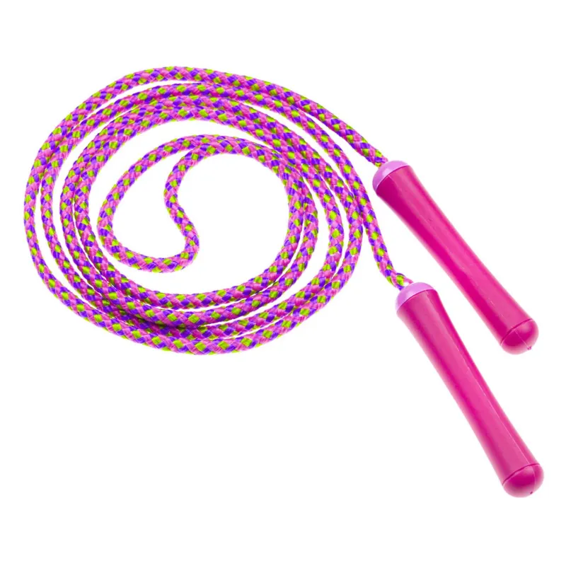 Coardă de sărit pentru copii 2.1 m roz fuchsia