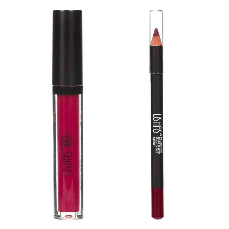 Set Luciu de Buze Mat si Creion de Buze, Rosu Cherry, 3.8ml – poza 2