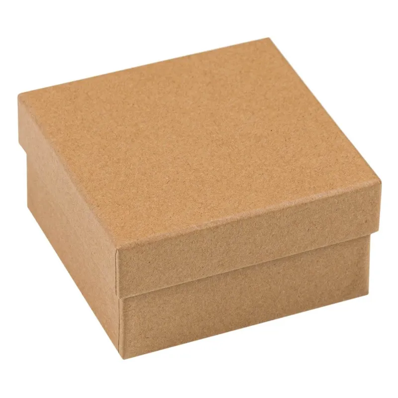 Cutie Cadou cu Capac din Carton Kraft Maro pentru Ambalare Ecologică