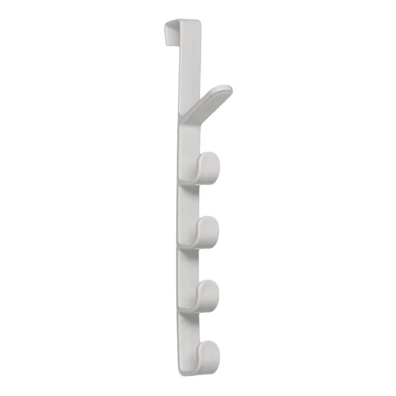 Cuier de plastic alb, 5 spații, 2x28 cm