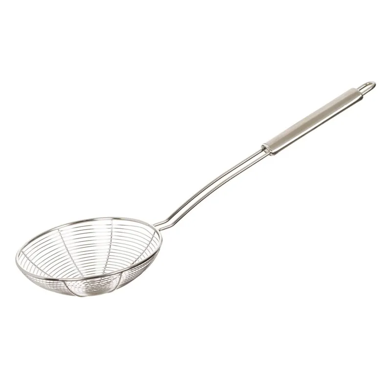 Paletă plasă din inox pentru prajire cu mâner argintiu 40cm