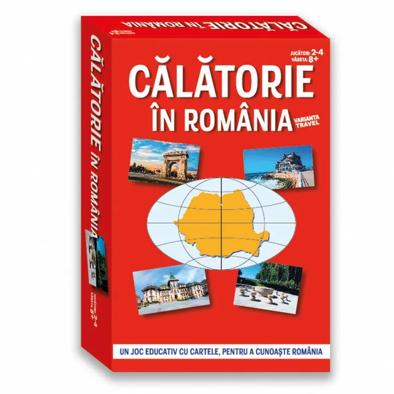 Joc de Societate Călătorie în România, 50 de cărți, 2-4 jucători, 8+ ani