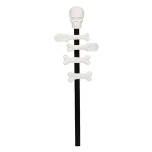 Creion cu Topper Radiera Craniu, Negru, 19 cm