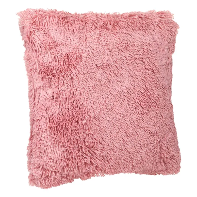 Pernă Decorativă Shaggy Roz 51x51cm pentru Confort și Stil