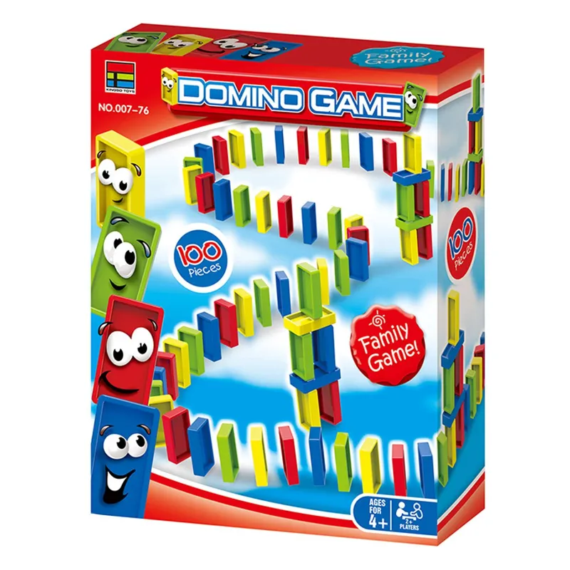 Joc de Societate Mini Domino, 100 Piese, Multicolor