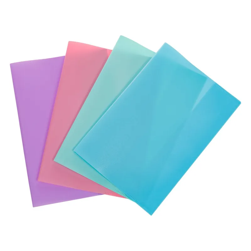 Set 4 Învelitori A5 din Plastic, Culori Pastelate