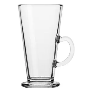 Cească transparentă din sticlă cu bază rotundă 260ml