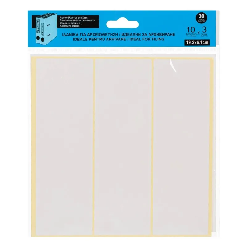 Etichete Autocolante Albe 19.2x6.1cm - 30 Bucăți